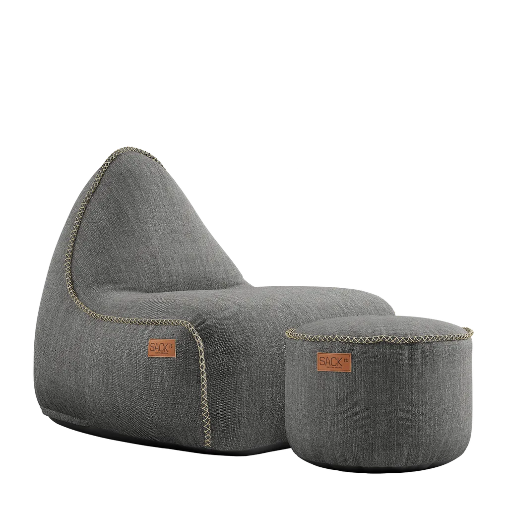 SACKit Cobana Lounge Chair & Pouf JUNIOR (Grey)